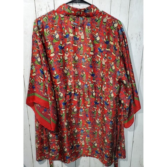 JOSIE Women's Size Small Kimono Asian Robe House Jacket Polyester Nightwear - Picture 2 of 9